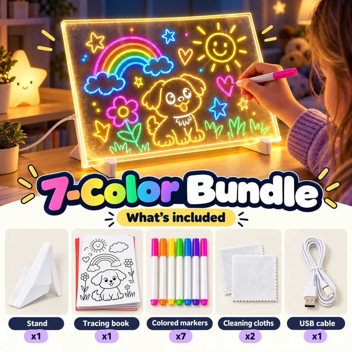 Magic LED Light-Up Drawing Board product image 8