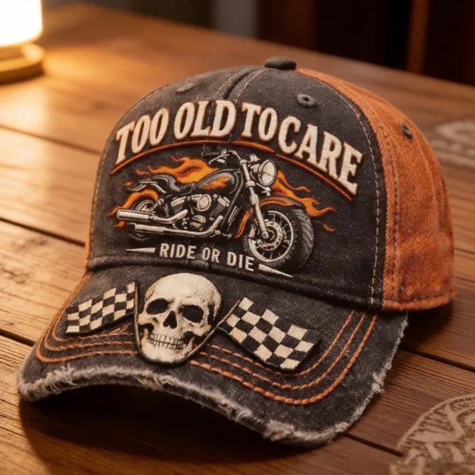 TOO OLD TO CARE · RIDE OR DIE CAP