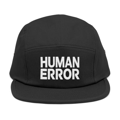 HUMAN ERROR – Minimalist Embroidered 5-Panel Cap