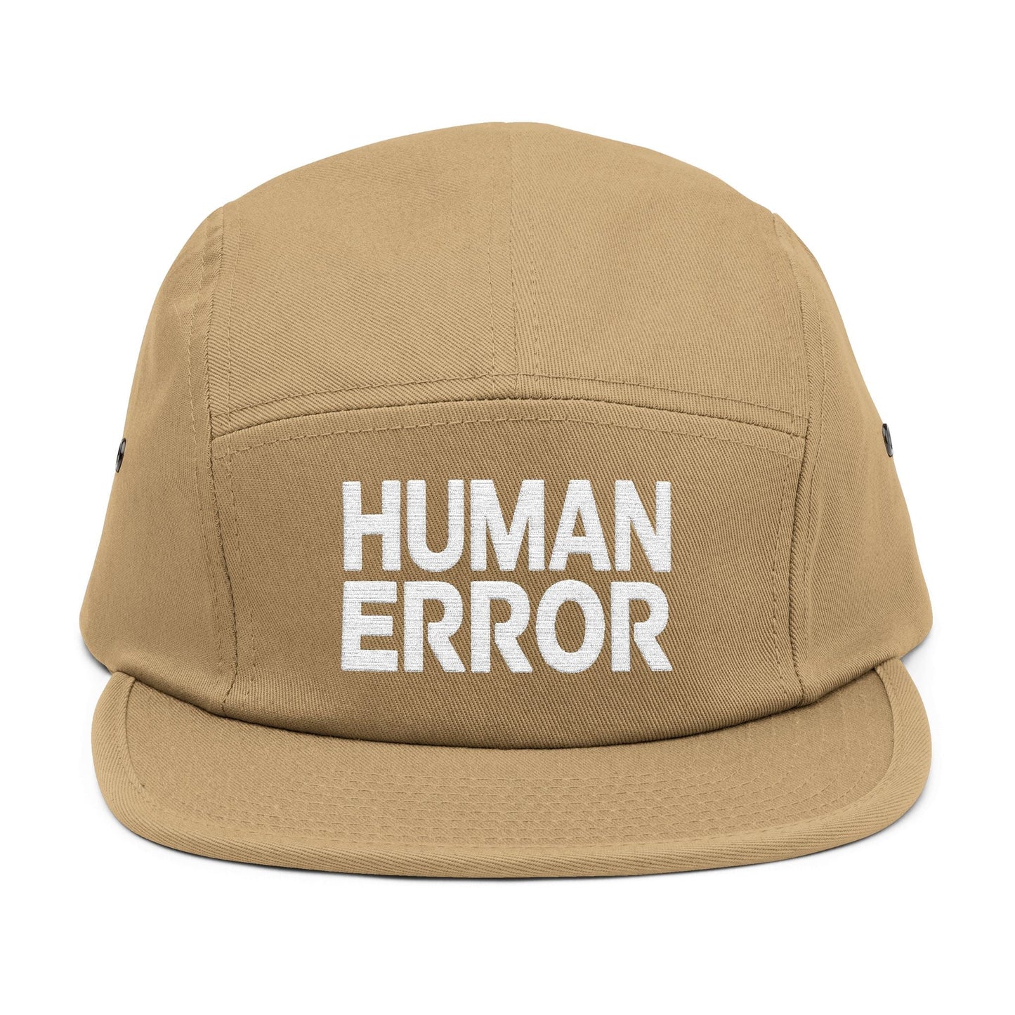 HUMAN ERROR – Minimalist Embroidered 5-Panel Cap