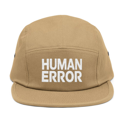 HUMAN ERROR – Minimalist Embroidered 5-Panel Cap