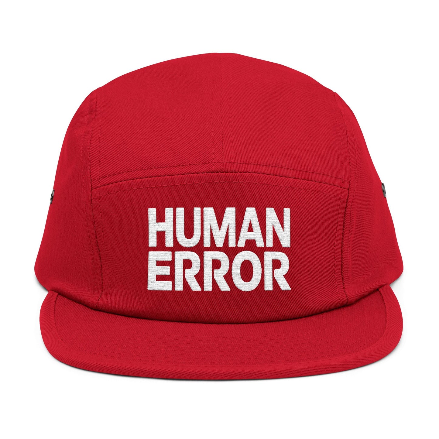 HUMAN ERROR – Minimalist Embroidered 5-Panel Cap