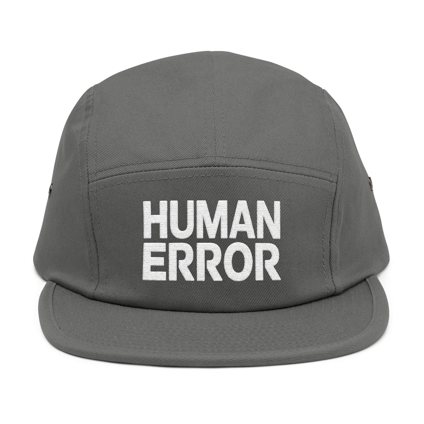 HUMAN ERROR – Minimalist Embroidered 5-Panel Cap