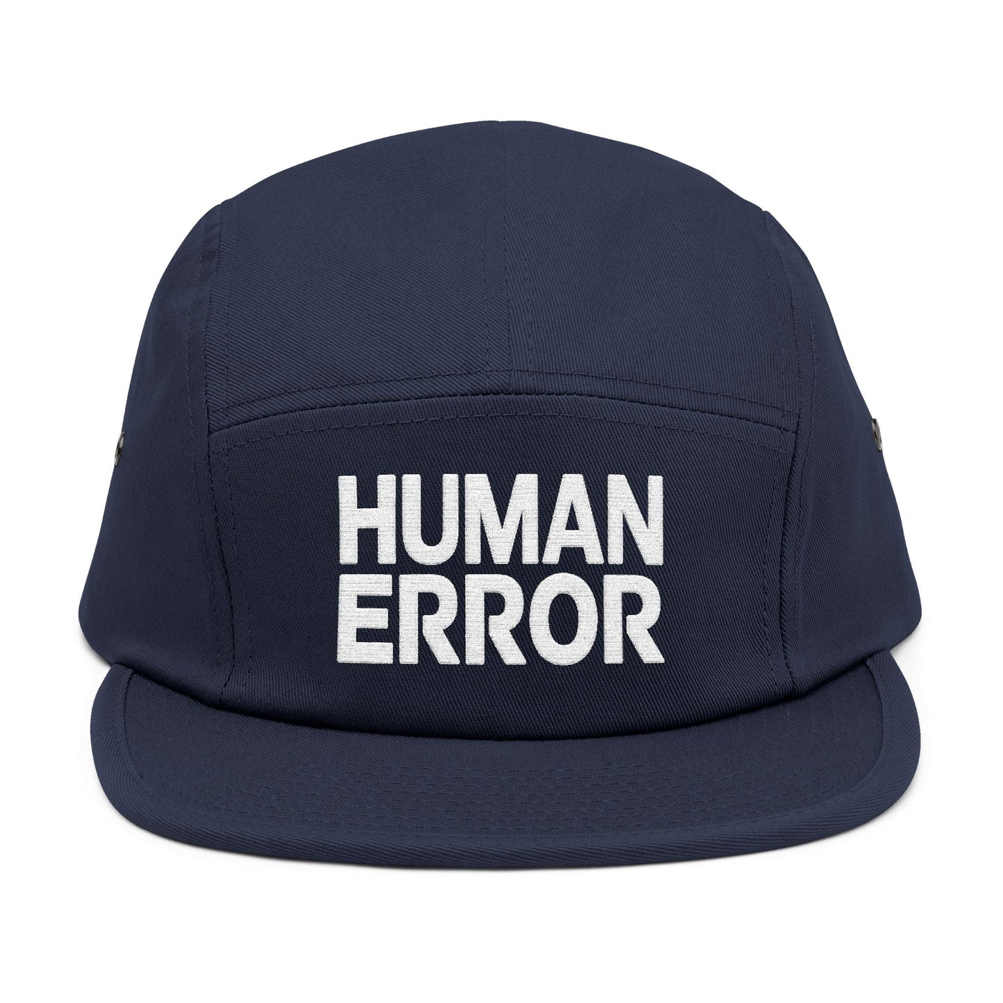 HUMAN ERROR – Minimalist Embroidered 5-Panel Cap