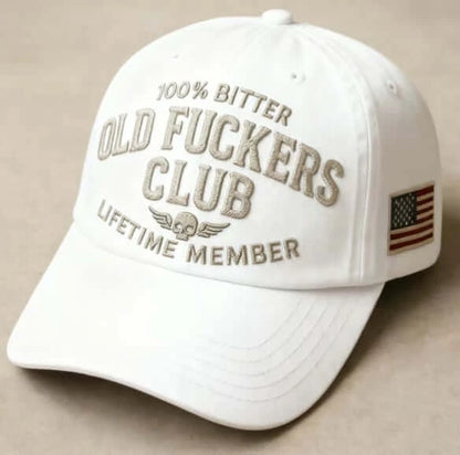 100% Bitter Old F*ckers Club Life Time Member Hat Perfect Gift For Dad Low Profile Dad Hat Pigment Dyed