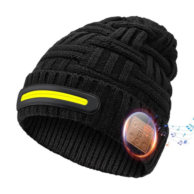 Bluetooth Beanie with LED Light – USB-C Rechargeable Smart Music Hat