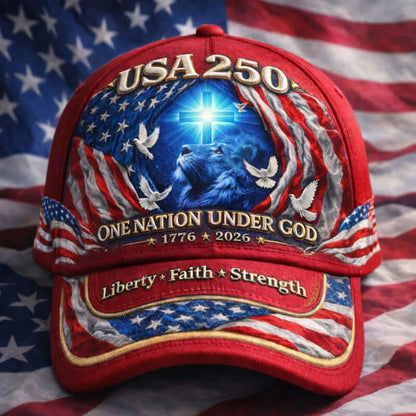 US 250th Anniversary Faith Art Print Hat