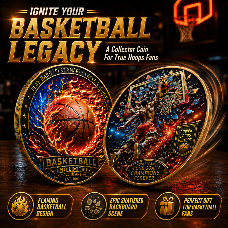 🏀 Basketball Legacy Collector Coin – Fireball & Slam Dunk Edition🏀 image 4
