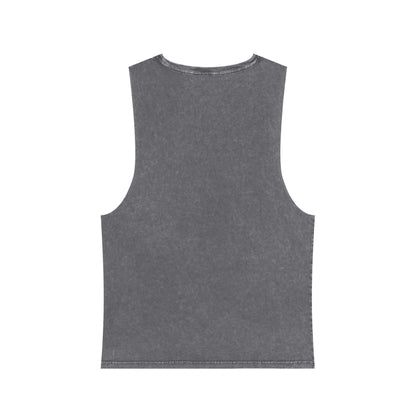 Emotional Stoic Stonewash Tank — "Calm on the Outside, Plotting on the Inside"