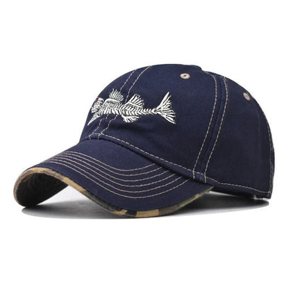 Reel Style 100% Cotton Fishbone Cap