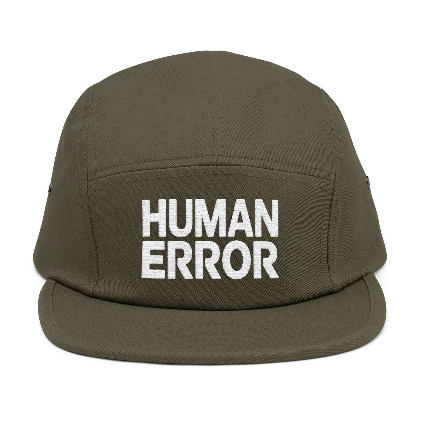 HUMAN ERROR – Minimalist Embroidered 5-Panel Cap