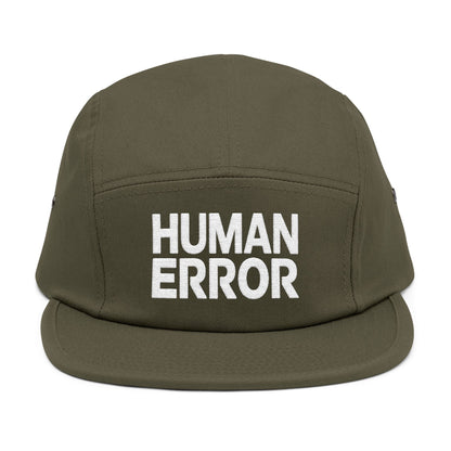 HUMAN ERROR – Minimalist Embroidered 5-Panel Cap