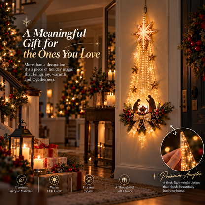 ✨Last Day 90% OFF✨✝️ Bethlehem Star of Faith™ – Lighted Nativity Wall Decor