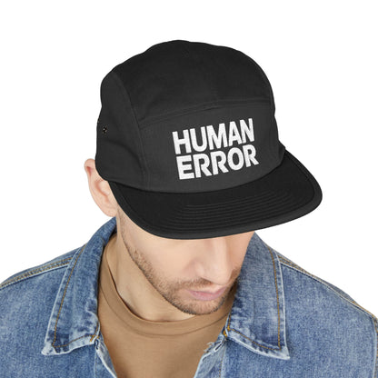 HUMAN ERROR – Minimalist Embroidered 5-Panel Cap