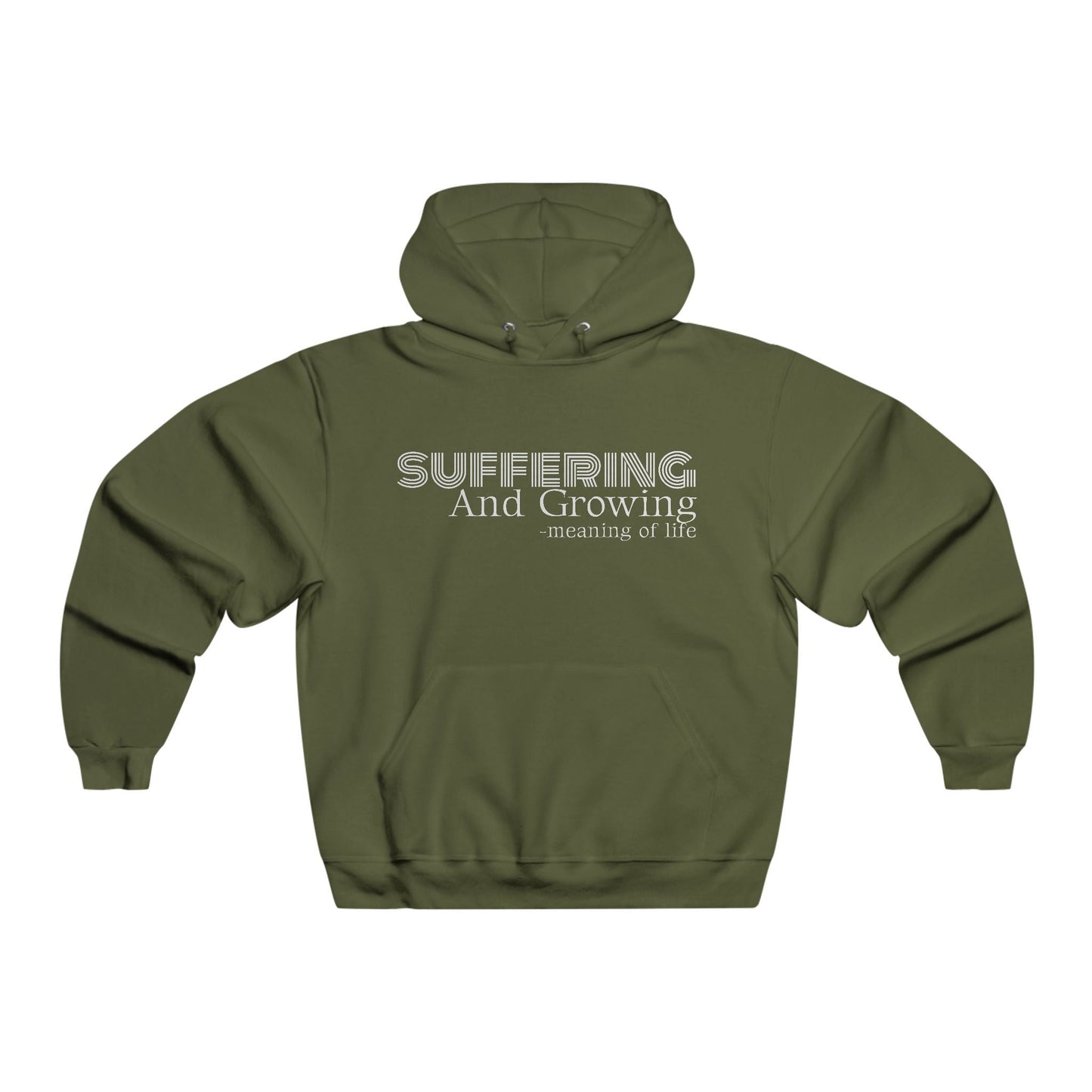 Suffering and Growing Hooded Sweatshirt — Inspirational Mental Health Hoodie