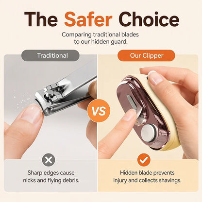 A🔥Last Day 50% OFF -✂️ 2-in-1 Smart Electric Nail Clipper & Polisher – Anti-Pinch Safety & LED Light 💅