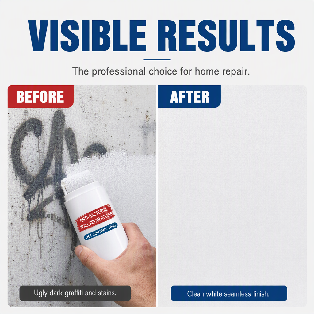 🥳2026 HOT SALE🥳56% OFF!💞TopSpire® All-in-One Wall Repair Paste with Roller Brush