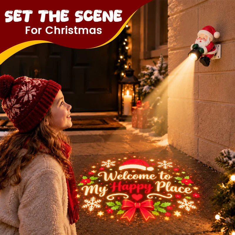 🎅TopSpire® Santa Welcome Projector – Christmas Greeting Light with Remote & Adjustable Angle