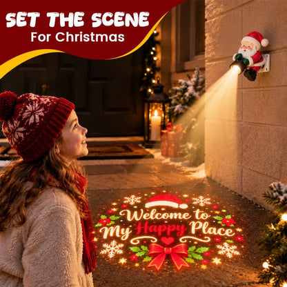 🎅TopSpire® Santa Welcome Projector – Christmas Greeting Light with Remote & Adjustable Angle