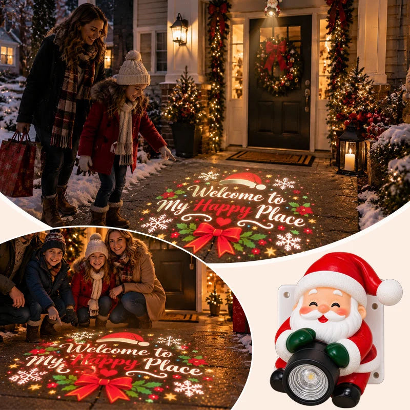 🎅TopSpire® Santa Welcome Projector – Christmas Greeting Light with Remote & Adjustable Angle