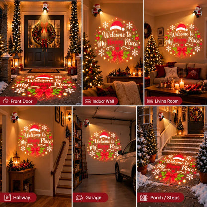 🎅TopSpire® Santa Welcome Projector – Christmas Greeting Light with Remote & Adjustable Angle