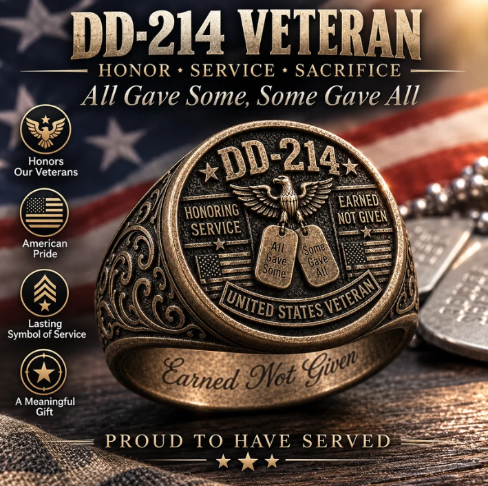 🎖️ DD-214 Veteran Honor Ring — "All Gave Some & Some Gave All"