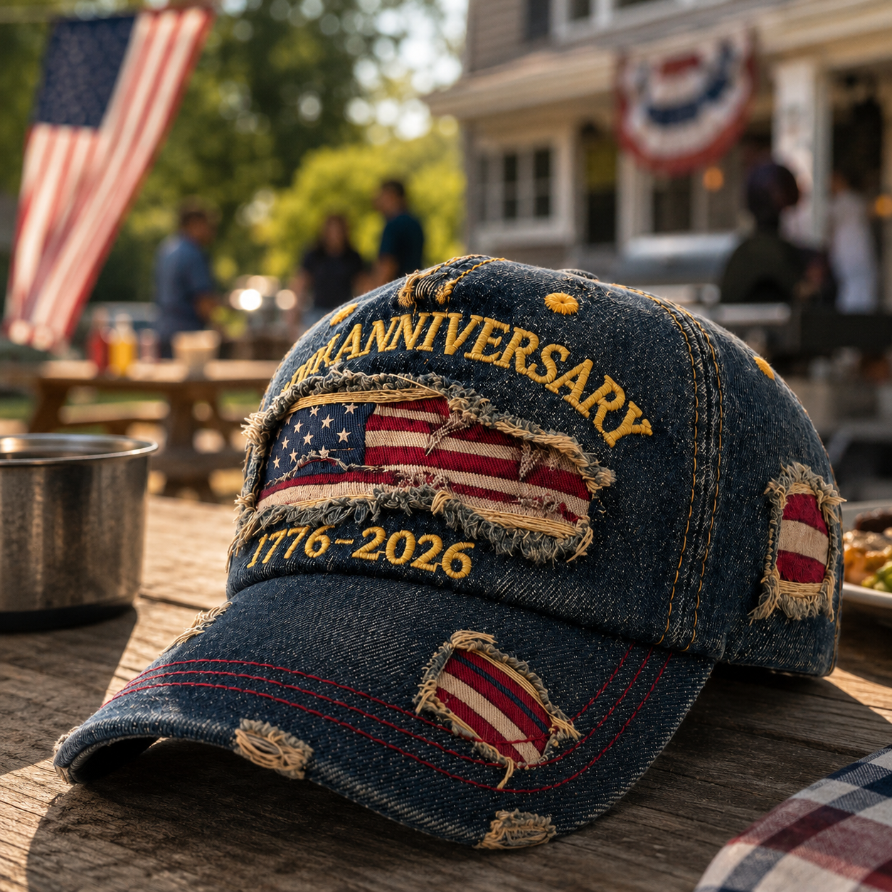 🇺🇸 250th Anniversary Patriotic Denim Hat