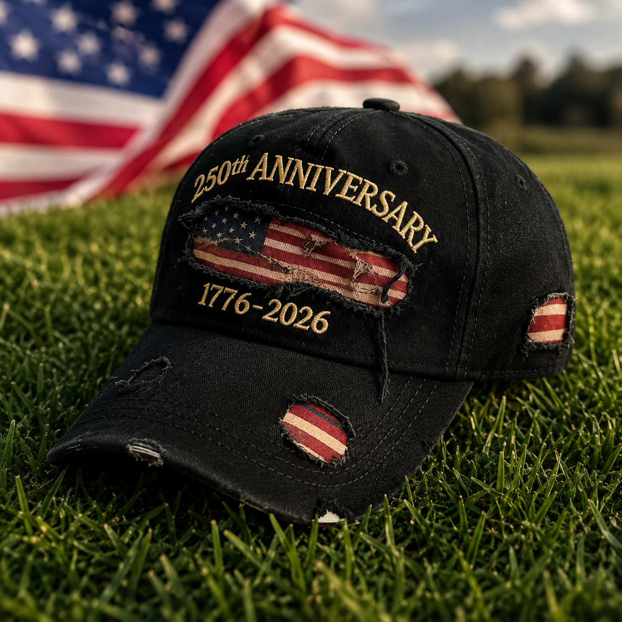🇺🇸 250th Anniversary Patriotic Denim Hat