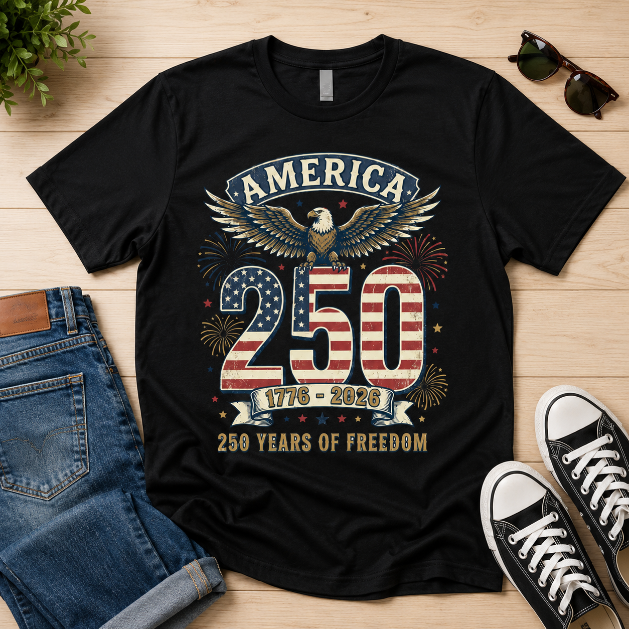 America 250th Anniversary Freedom Eagle T-Shirt