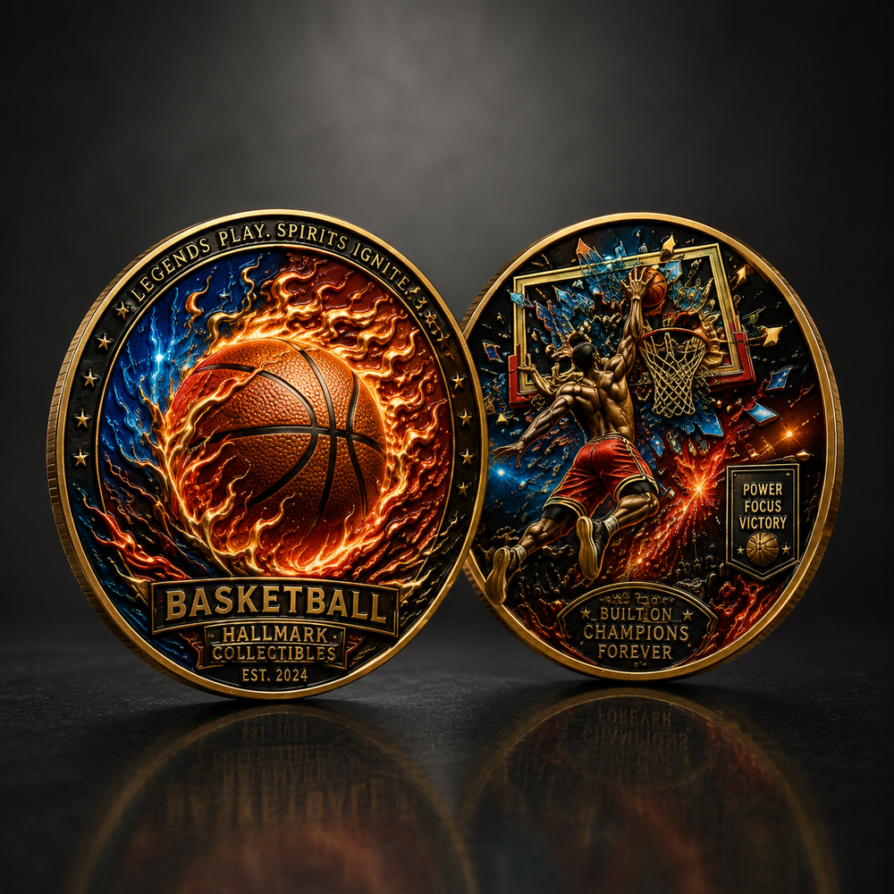 🏀 Basketball Legacy Collector Coin – Fireball & Slam Dunk Edition🏀