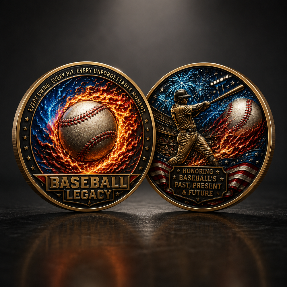🔥 Limited Edition Baseball Collector Coin – Celebrate Every Swing, Hit & Home Run⚾
