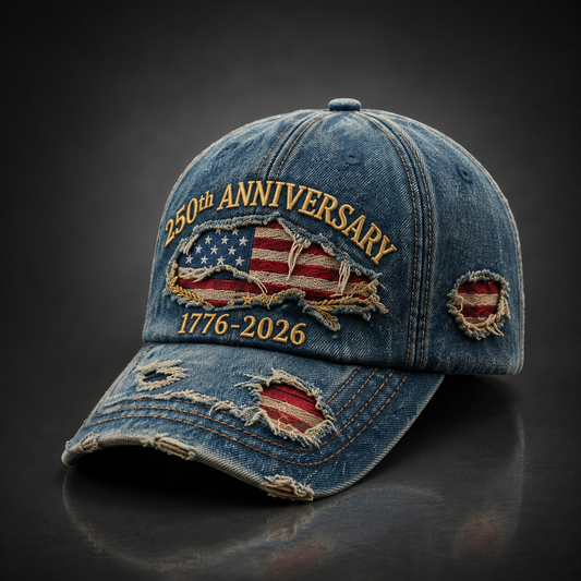 🇺🇸 250th Anniversary Patriotic Denim Hat