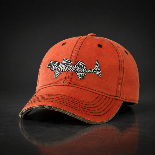Reel Style 100% Cotton Fishbone Cap