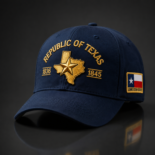 Republic of Texas Embroidered Hat, 🔥Buy 2 FREE SHIPPING