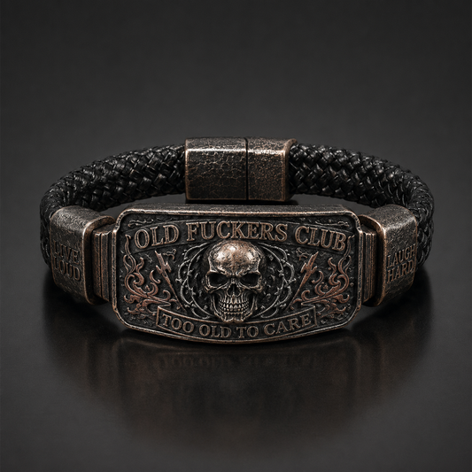 ☠️ Old Fuckers Club & Wild Freedom 🪓 | 2026 Limited Edition Vintage Bracelet - Only 17 Left