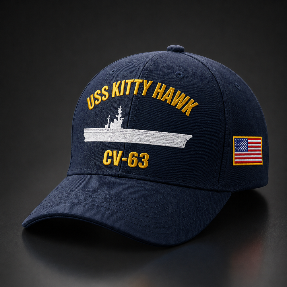 Custom US Navy Ships Embroidered Cap, Hat for US Veteran, Gifts for Father's Day, Veterans Day