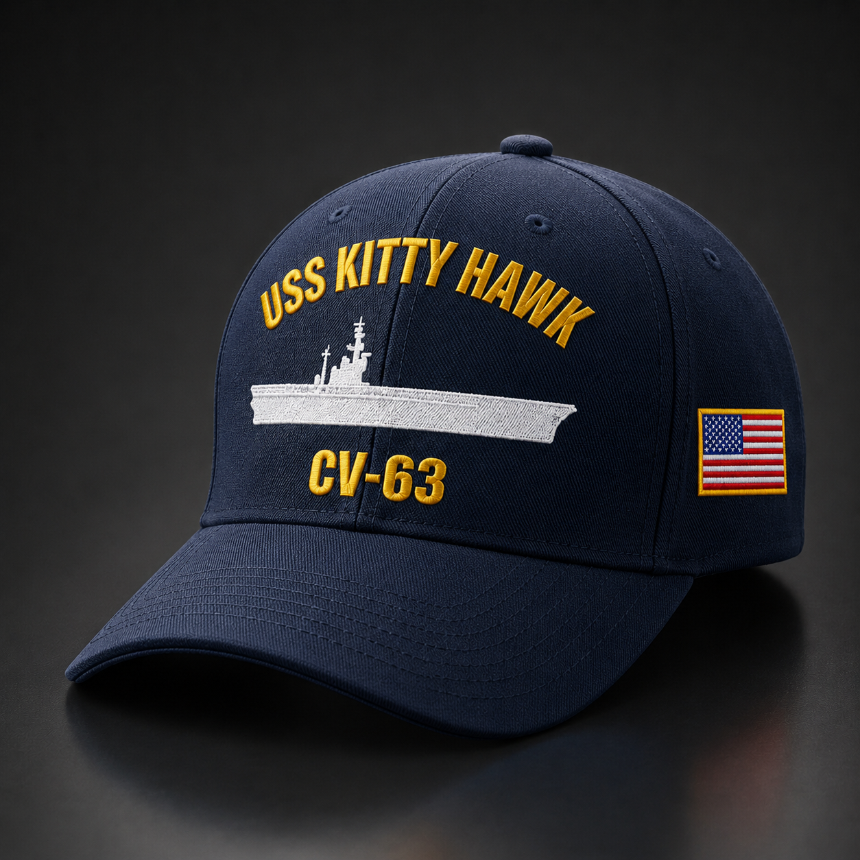 Custom US Navy Ships Embroidered Cap, Hat for US Veteran, Gifts for Father's Day, Veterans Day