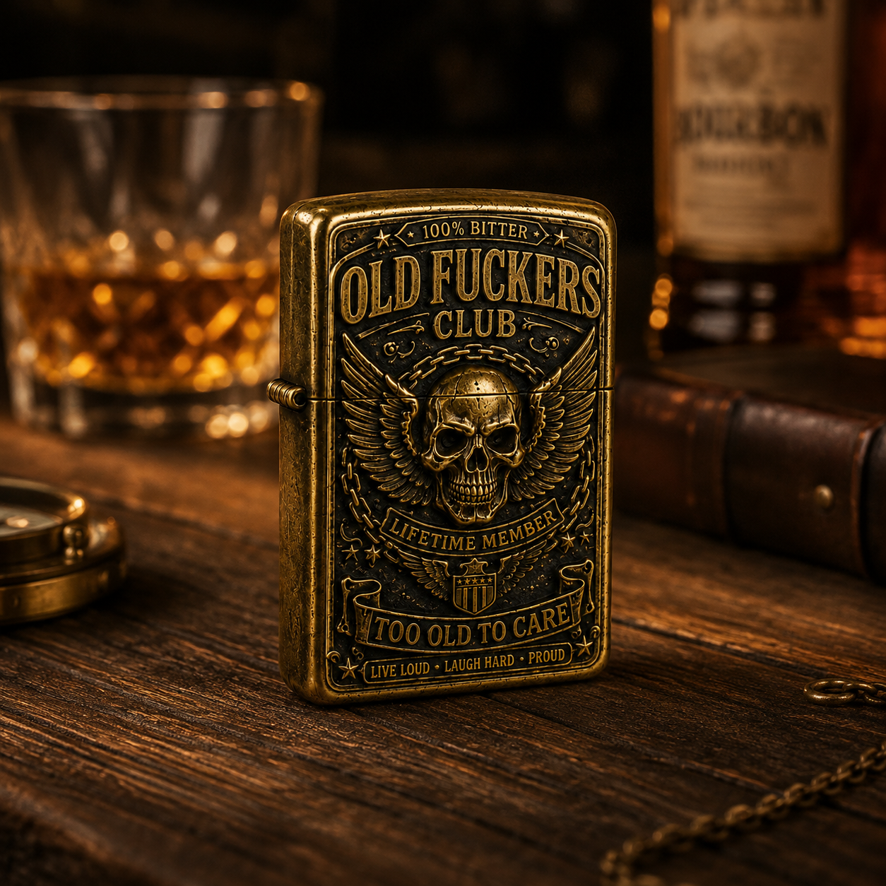 Old F*ckers Club Lifetime Member Double-Sided Collector Lighter