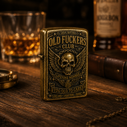 Old F*ckers Club Lifetime Member Double-Sided Collector Lighter