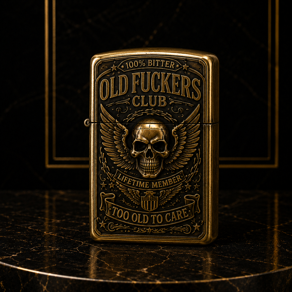 Old F*ckers Club Lifetime Member Double-Sided Collector Lighter
