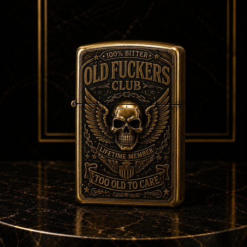 Old F*ckers Club Lifetime Member Double-Sided Collector Lighter
