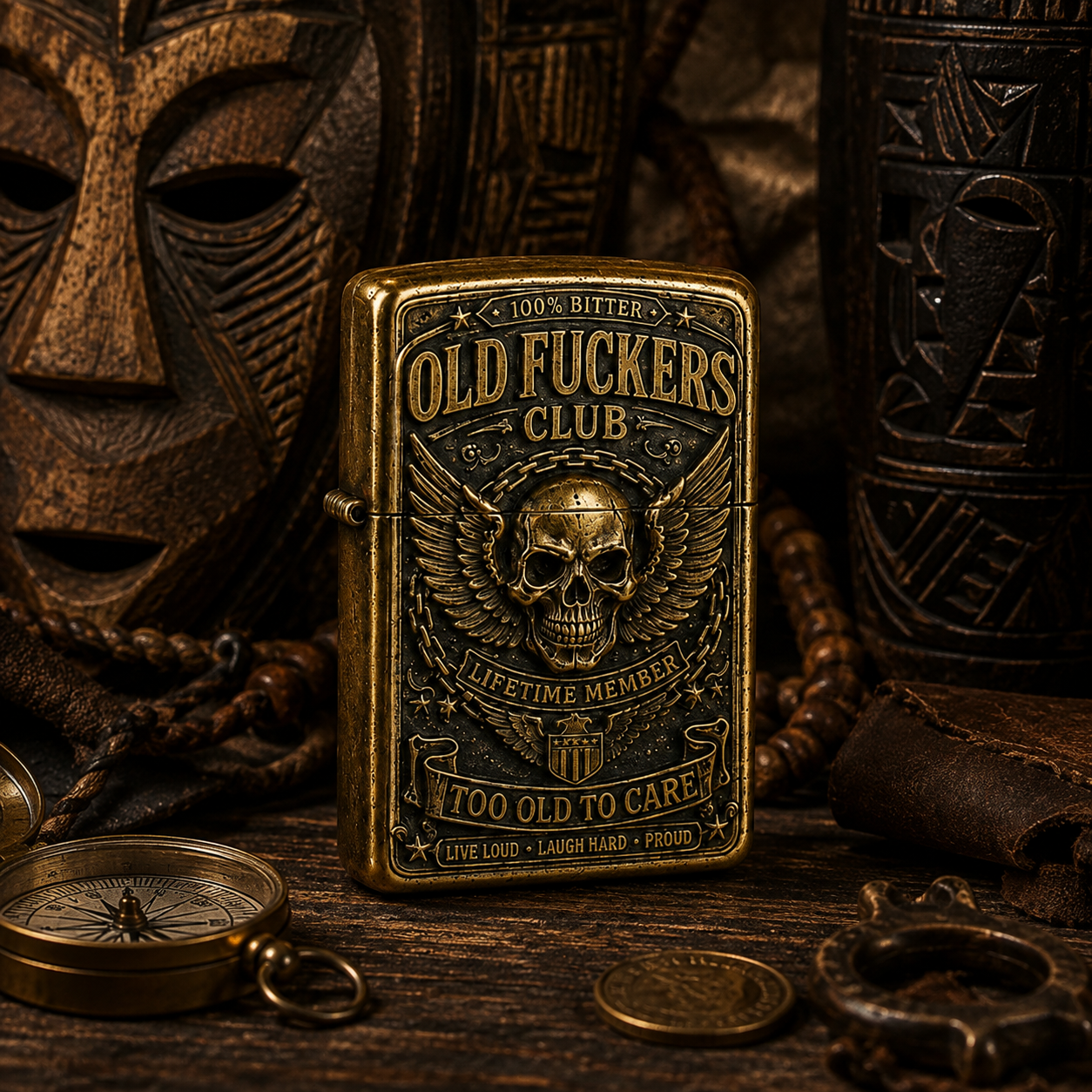 Old F*ckers Club Lifetime Member Double-Sided Collector Lighter