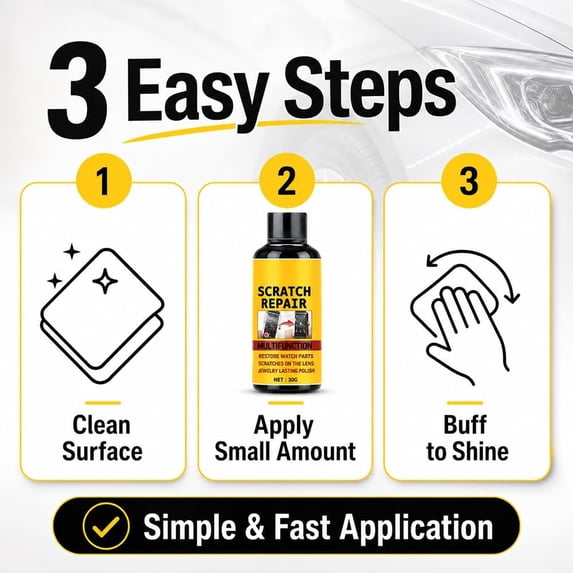 Multifunctional Scratch Repair Polish – Works on All Car Colors