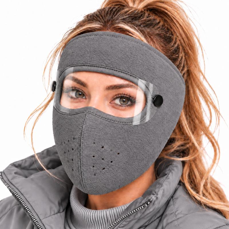 TopSpire®Winter Face Mask with Detachable Goggles, Windproof Thermal Fleece Lined Full Face Cover ❄️
