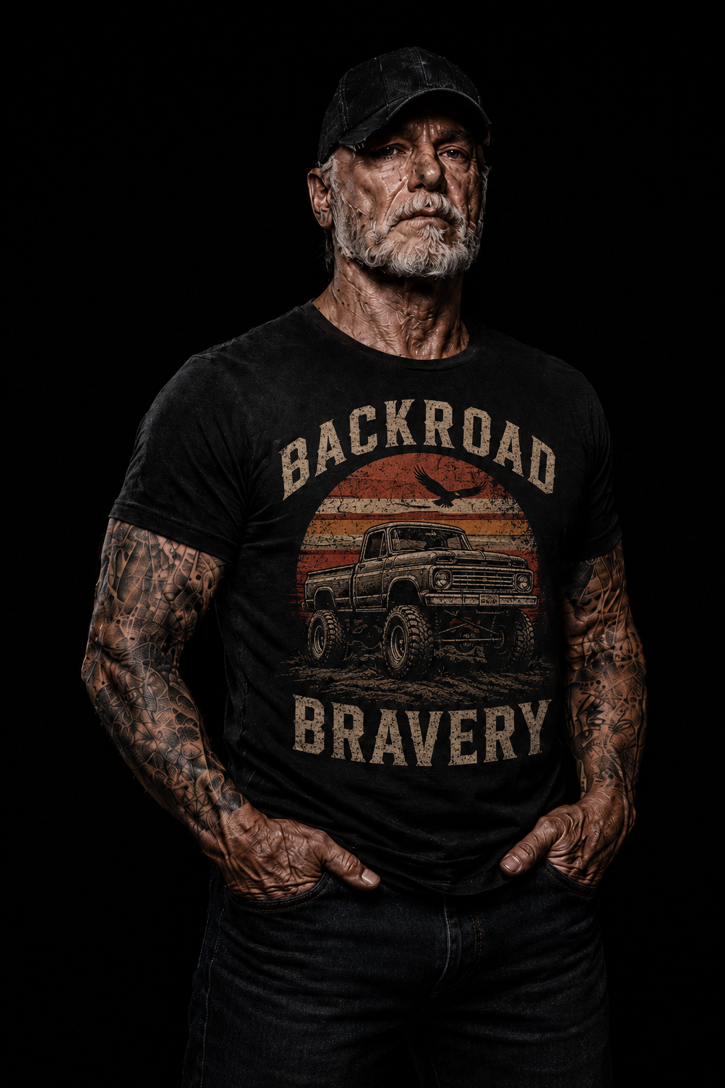 Backroad Bravery Vintage Lifted Truck T-Shirt