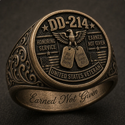 🎖️ DD-214 Veteran Honor Ring — "All Gave Some & Some Gave All"