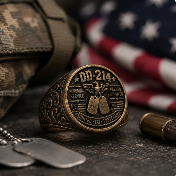 🎖️ DD-214 Veteran Honor Ring — "All Gave Some & Some Gave All"