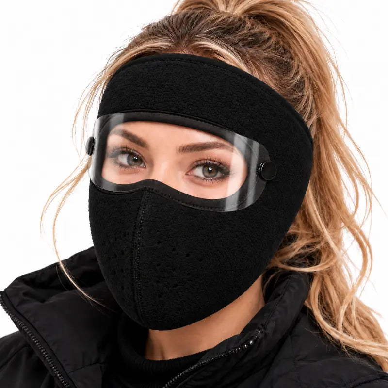 TopSpire®Winter Face Mask with Detachable Goggles, Windproof Thermal Fleece Lined Full Face Cover ❄️