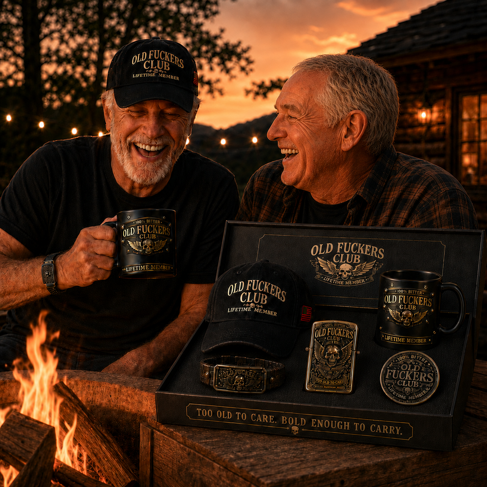 Welcome to the Old F*ckers Club. Not a gift set. A lifetime membership.