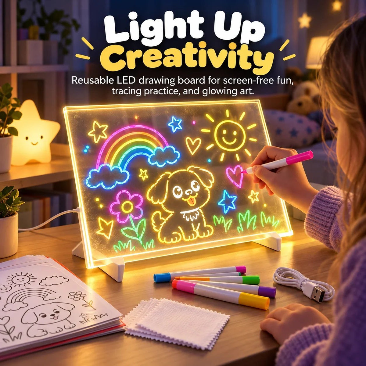 Magic LED Light-Up Drawing Board product image 5